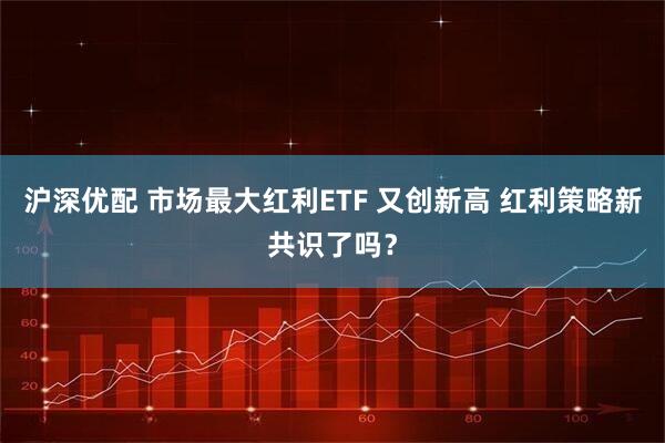 沪深优配 市场最大红利ETF 又创新高 红利策略新共识了吗？